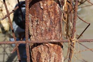 Old and rusty metal products. photo