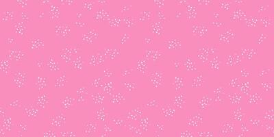Polka dots ornament. Plain minimalist seamless pattern with abstract shape random dots, spots, drops snowflakes on a pink background. hand drawn sketch. vector