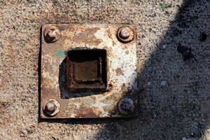 Old and rusty metal products. photo