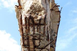 Old and rusty metal products. photo