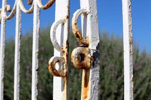 Old and rusty metal products. photo