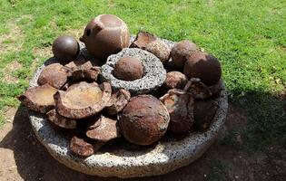 Old and rusty metal products. photo