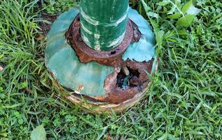 Old and rusty metal products. photo