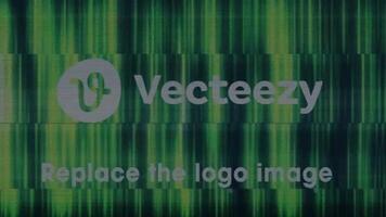falhas, visual distúrbios, logotipo e texto modelos motion_graphic