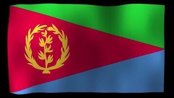 eritrea flagga 4k rörelse loop efter effekter mall motion_graphic