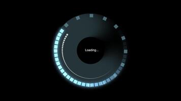 A modern futuristic loading animation with a circular progress indicator and sleek design video