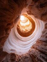 Mesmerizing rock formation in desert cave photo