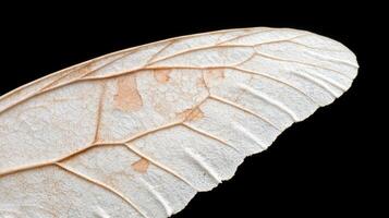 Close up of a delicate white butterfly wing photo