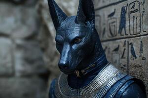 Detailed statue of ancient egyptian deity photo