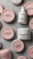 A collection of different skin care products photo