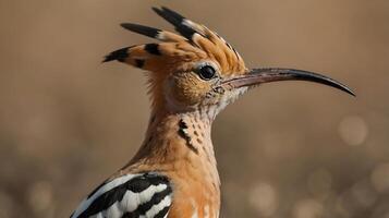 A close up of a bird with a long beak photo