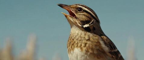 A bird with its mouth open and its beak open photo
