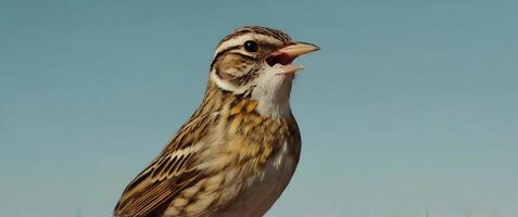 A bird with its mouth open and its beak open photo
