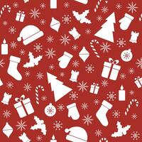 Christmas seamless red pattern vector
