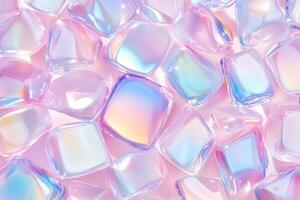 Iridescent pearl sheen background with soft pastel colors creating a dreamy, elegant atmosphere photo