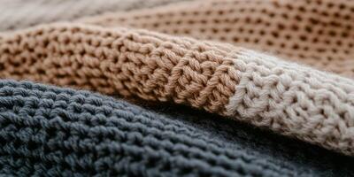 Close-up of warm brown and black fabric texture creating a cozy and rustic atmosphere in a natural setting photo