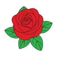 Simple Red Rose Illustration for Branding vector