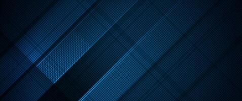 Modern digital graphic design with light line, geometric shape, stripe line pattern and texture on gradient blue color background. vector