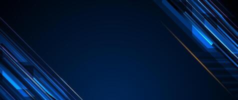 Abstract line pattern, digital hi tech technology design and light effect. High speed movement and connection, dark blue background. Illustration futuristic, communication, cyberspace concept. vector