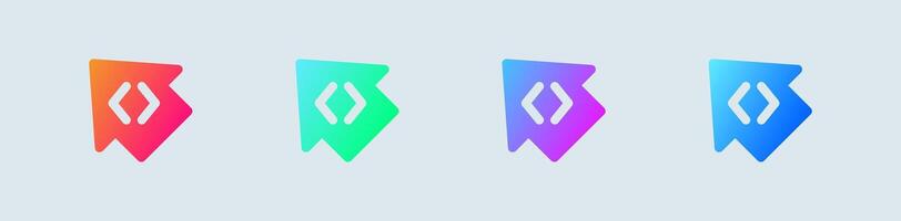 Software solid icon in gradient colors. Technology signs illustration. vector