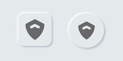 Privacy solid icon in neomorphic design style. Personal data signs illustration. vector