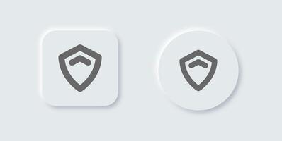 Privacy line icon in neomorphic design style. Personal data signs illustration. vector