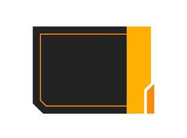 Futuristic element illustration. Colorful lower third overlay. vector