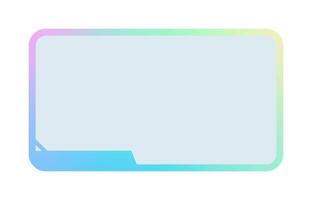 Futuristic element illustration. Colorful lower third overlay. vector