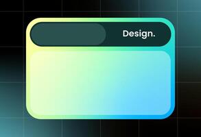 Futuristic design element in gradient colors. Pop up interface element. vector