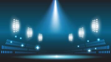 Abstract technology background stadium stage hall with scenic lights of round futuristic vector