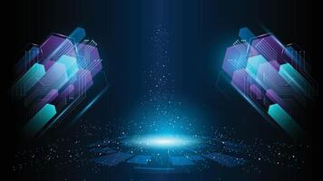 Abstract technology background Hi-tech communication concept vector