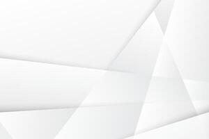 Elegant overlapping geometric background in white color vector
