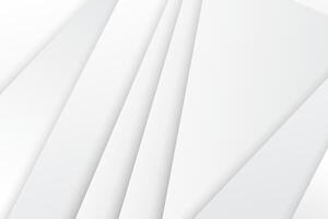 Elegant overlapping white geometric background vector