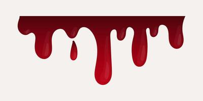Splashes and stains, blood drops, smudges on white background. Injuries, realistic smears, bruises, border, scary element for Halloween, dripping. vector