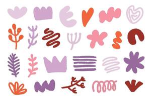 Pastel Color Cute Abstract Shape Collection vector