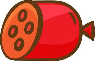 A red fish with four dots on it vector