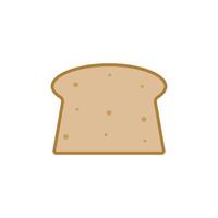 Illustration of a slice of bread toast vector