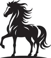 Drawing the silhouette of running horse vector