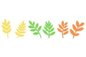 Leaf set icon. Nature herb design vector