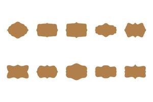 Brand label frame set design vector