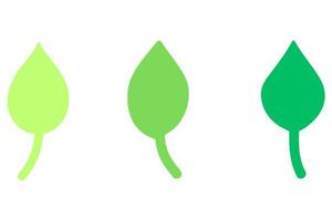 Leaf set icon. Nature herb design vector
