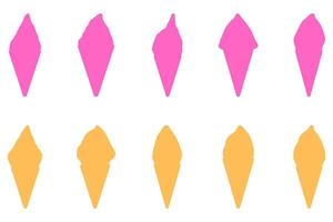 Ice cream cone design set vector