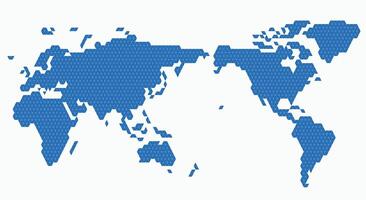 Triangle shape world map on white background. vector