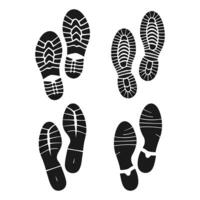 Set of Human Shoes Footprint Silhouettes - Versatile Design Elements vector