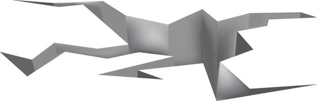 A paper crane is shown in a white background vector