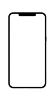 A blank smartphone screen highlighting creativity in a modern workspace png