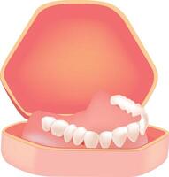 A tooth in a case with a toothbrush vector