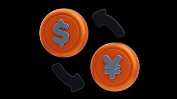 3D Animation of Currency Exchange video