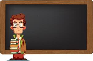Hand holding small blackboard with debuting written on it vector