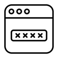 Simple Password icon. The icon can be used for websites, print templates, presentation templates, illustrations, etc vector
